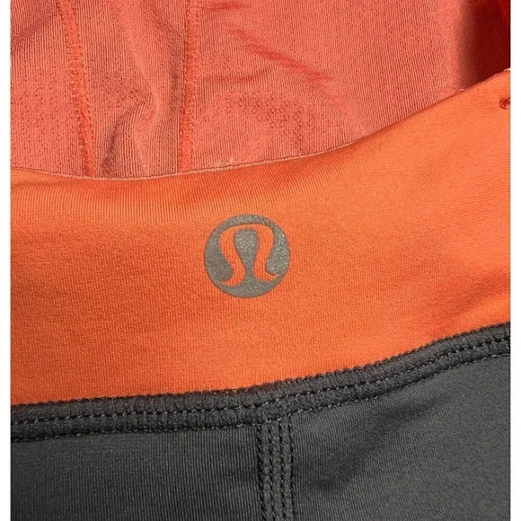 Lululemon Happy Heat Coral & Gray Luxtreme Ruched Strappy Tank Top Size 2 - Picture 4 of 8